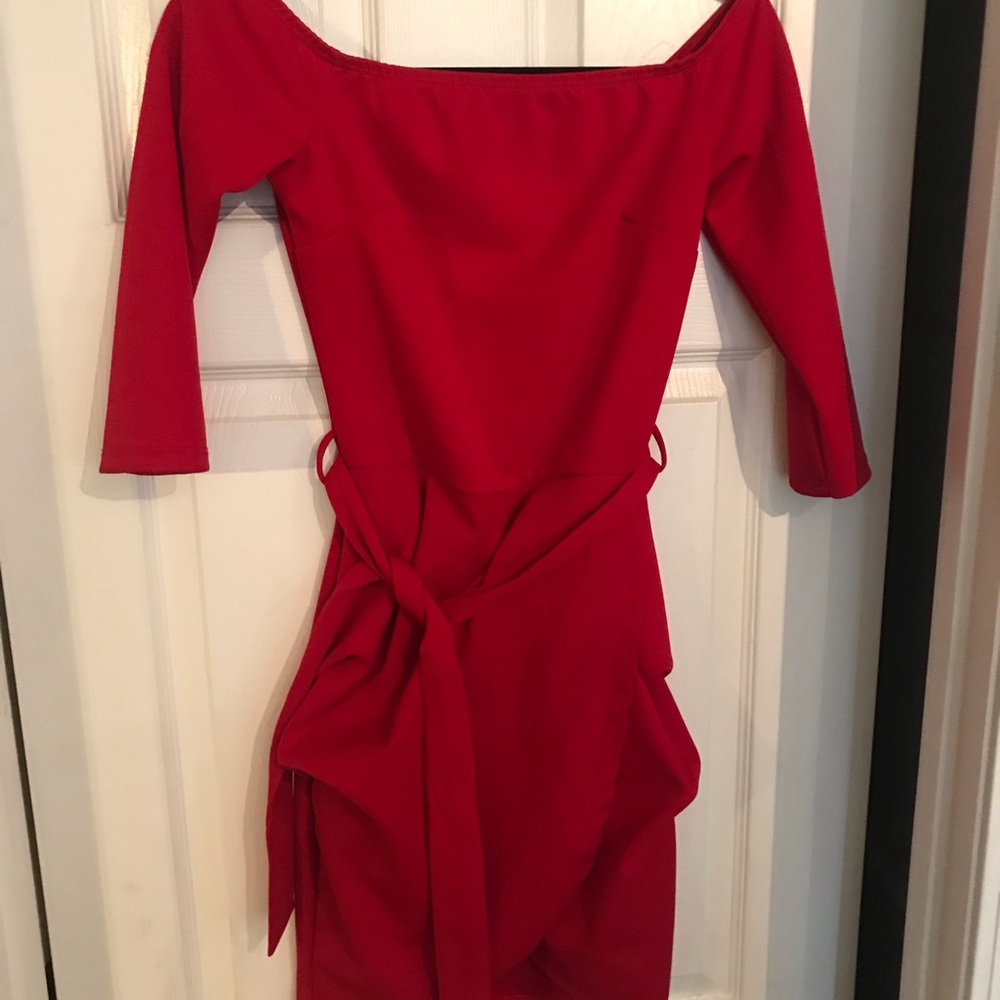 Off The Shoulder Red Dress